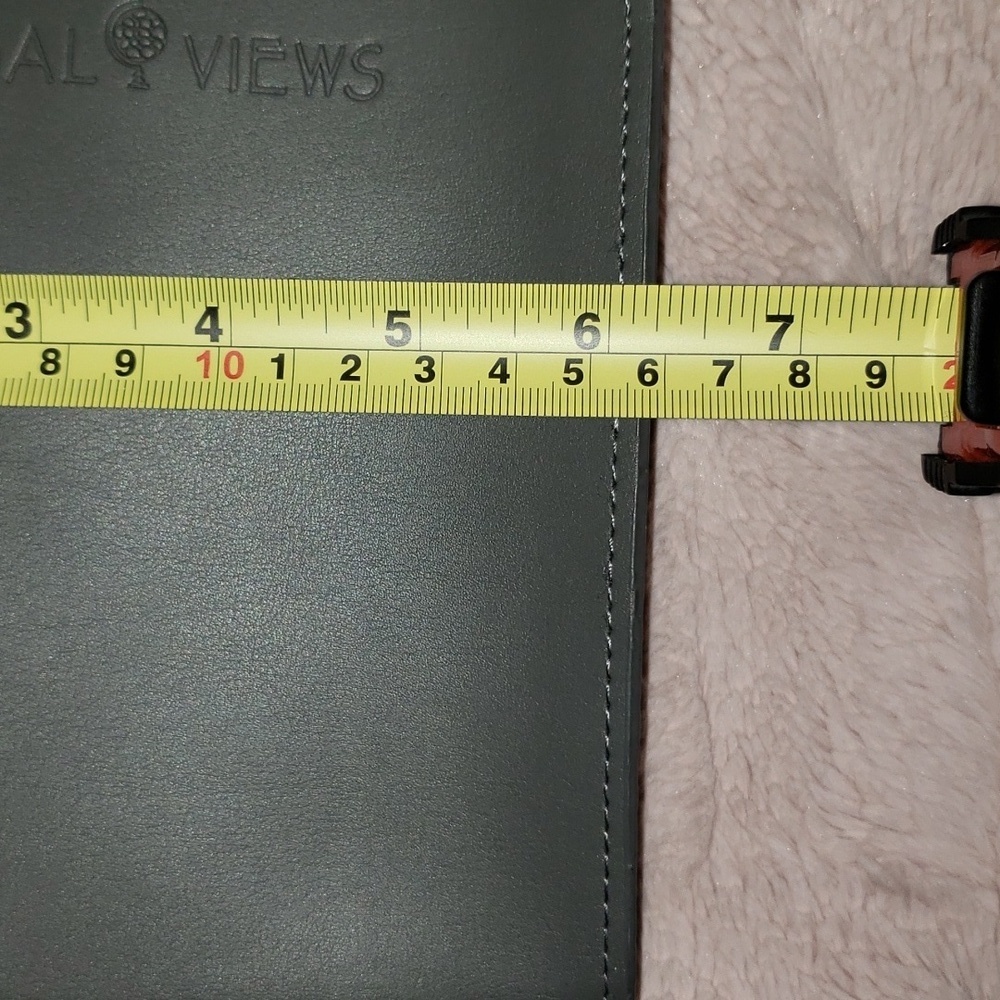 Grey Vegan Leather Simple Crossbody Bag- Global Views - Picture 5 of 6